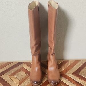 Nine West Tan Leather Heeled Boots